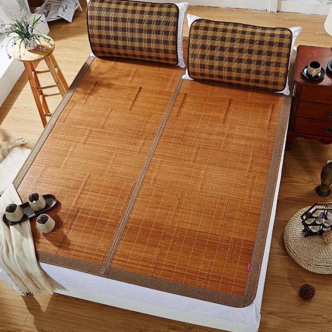 TIKAR BAMBU LIPAT / TIKAR LANTAI BAMBU / KARPET UK. 180X200cm import