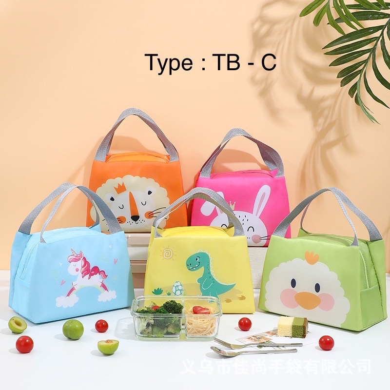 LUNCH BAG TAS BEKAL ALUMUNIUM tas Bento Cooler Bag Animal Karakter Kartun Tas Aluminium