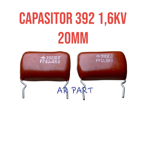 kapasitor milar 392 1,6kv 3n9 1600volt 20mm