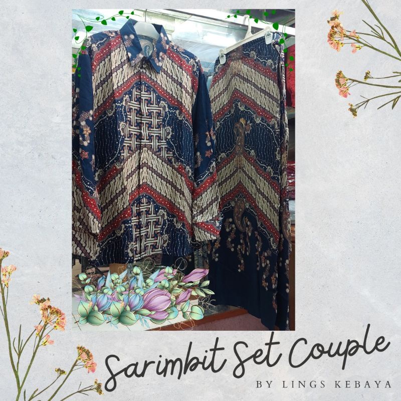 Batik Couple Sarimbit Set Kemeja Panjang dan Rok