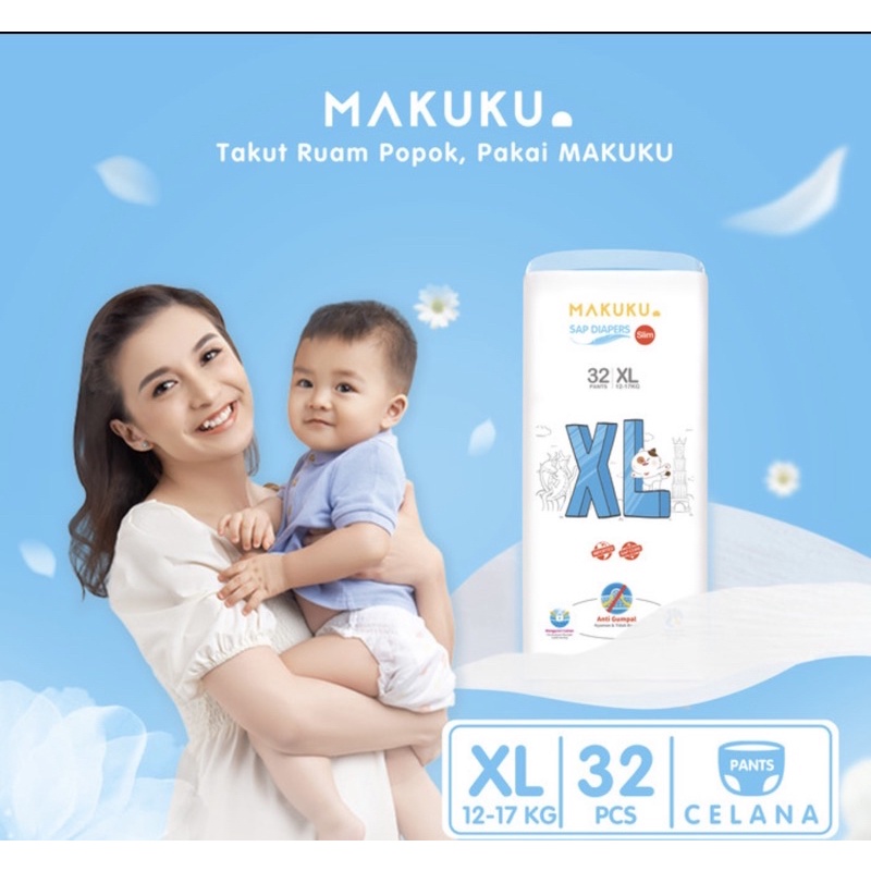 MAKUKU SAP DIAPERS TAPE NN28/S38/M32/XL28/XXL28