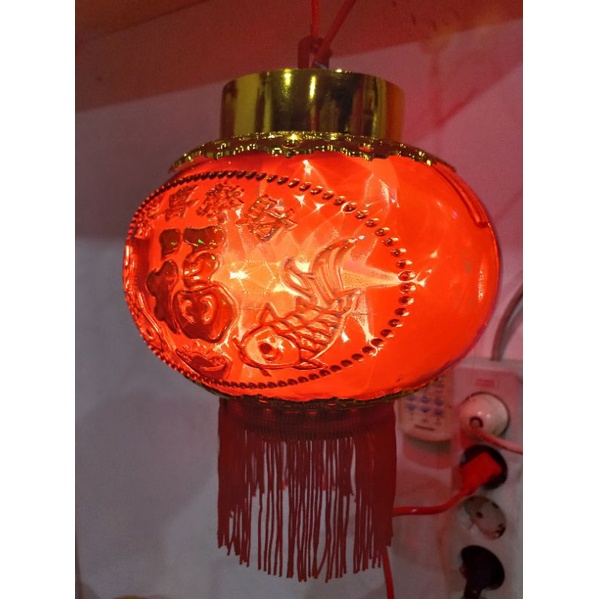 Lampion Imlek Fu Putar / Lampion 1000 Bintang / Tenlong Imlek Fu / Lampion Imlek LED