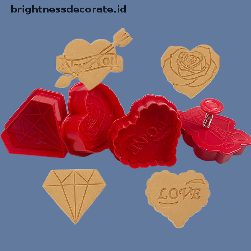 [Birth] 4pcs/set Cookie Fondant Kue Sugarcraft Biskuit Decorag Plunger Pemotong Cetakan [ID]