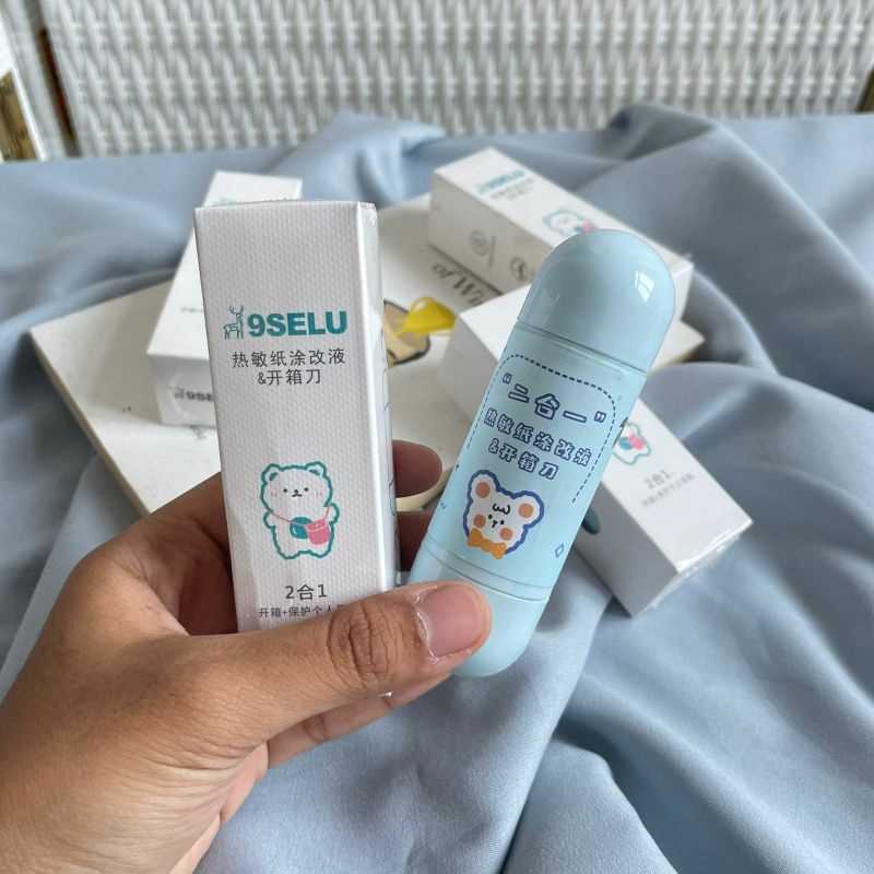 

2 in 1 cutter dan roll stamp penghapus alamat diresi