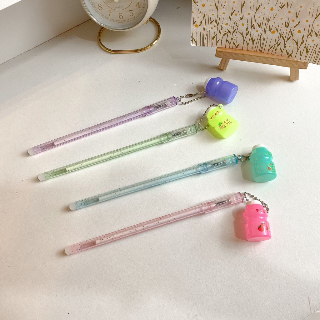 

Pen Gantungan Yakul / Pen Gel Korea Import Binggrae Muji Mini Cup Yakul Susu Yogurt Banana Buah Pastel