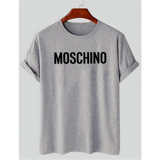 Baju Oblong Kaos Pria Lengan Pendek Cotton Moschi Tshirt Unisex Termurah Cod