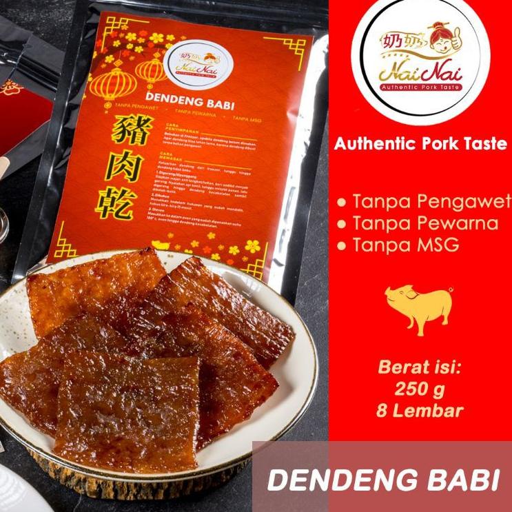 

✔️ Dendeng Babi / Bakkwa / Pork Jerky (250 gram - 8 lembar) - Nai Nai