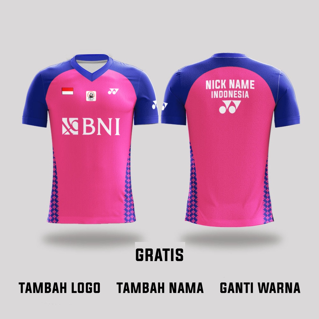 kaos jersey badminton sudirman cup 2021 bulu tangkis pakaian olahraga thomas cup custom full print y