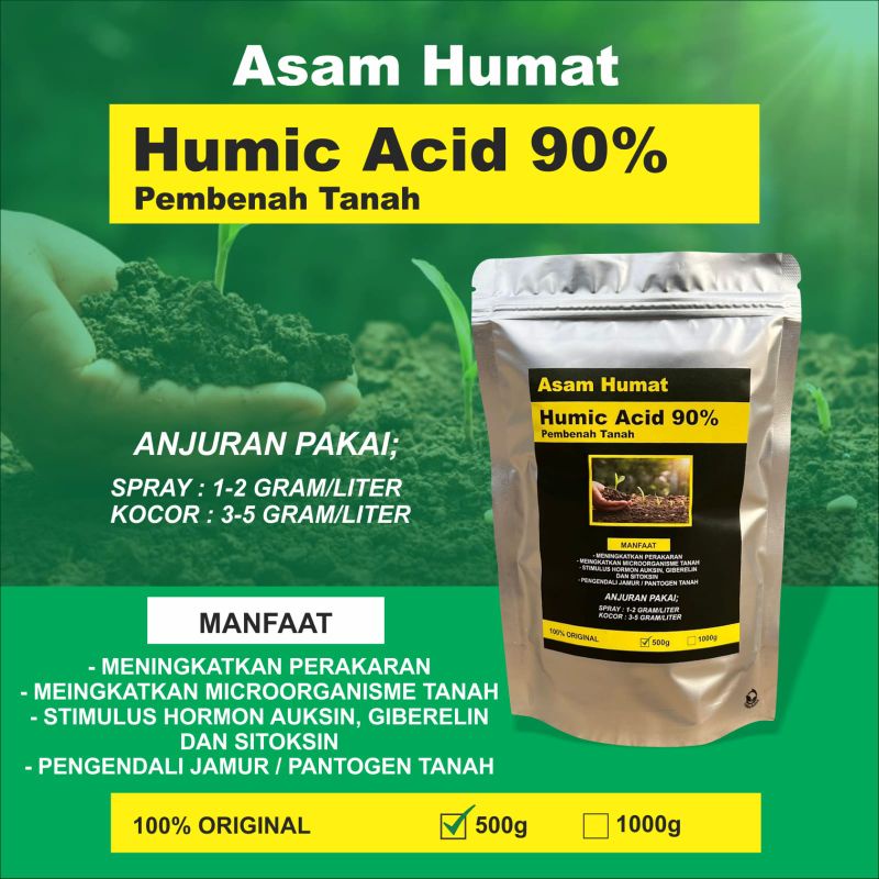ASAM HUMAT HUMIC ACID 90% 500GRAM