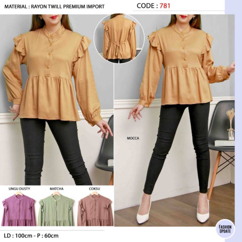 lala blouse baju wanita bahan katun rayon premium