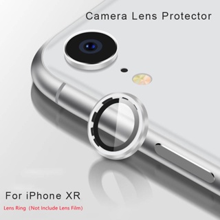 Tempered Glass Pelindung Lensa Kamera Belakang Compatible For Compatible For iPhone Xr Hd Dengan Ring Metal