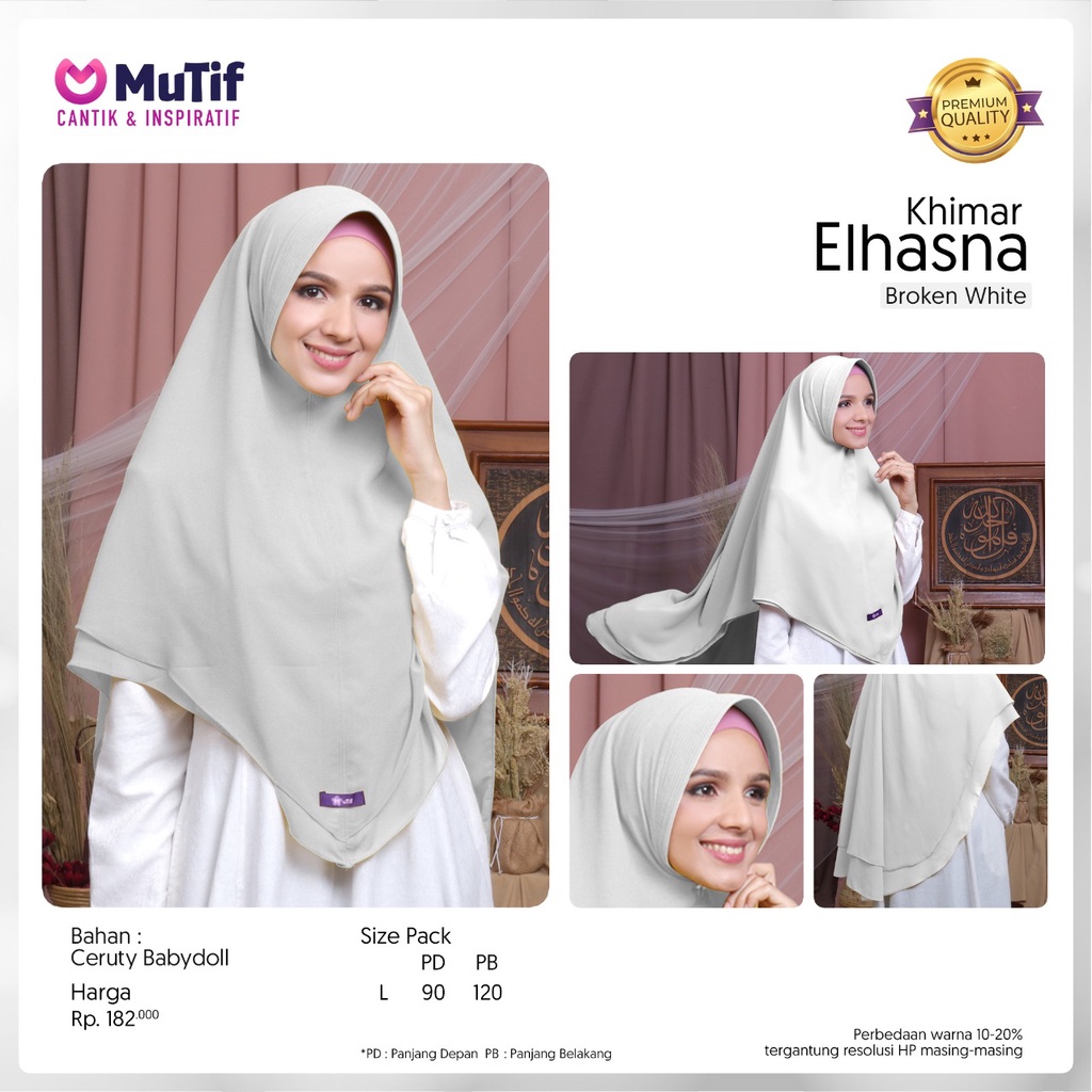 MUTIF KHIMAR ELHASNA/KHIMAR SYARI/KHIMAR CERRUTY