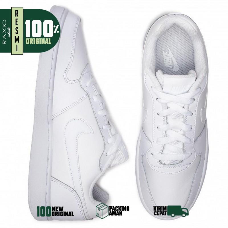 Sepatu Sneakers Nike Ebernon Low All Full Triple White Original Ori Asli BNIB Murah