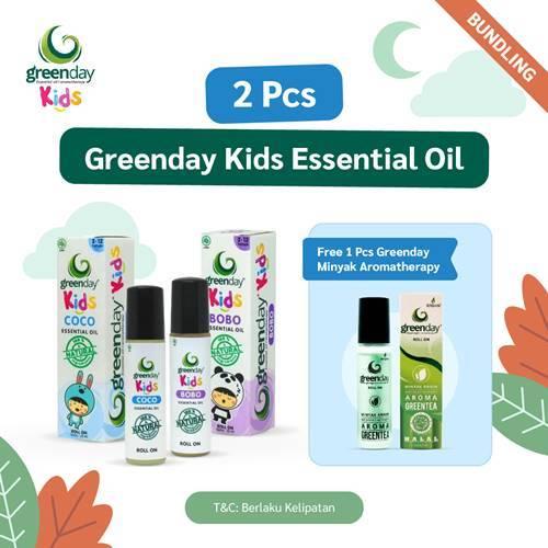 [Exclusive] Greenday Kids Essential Oil 2 pcs (Free 1 Pcs Greenday Minyak Aromatherapy)