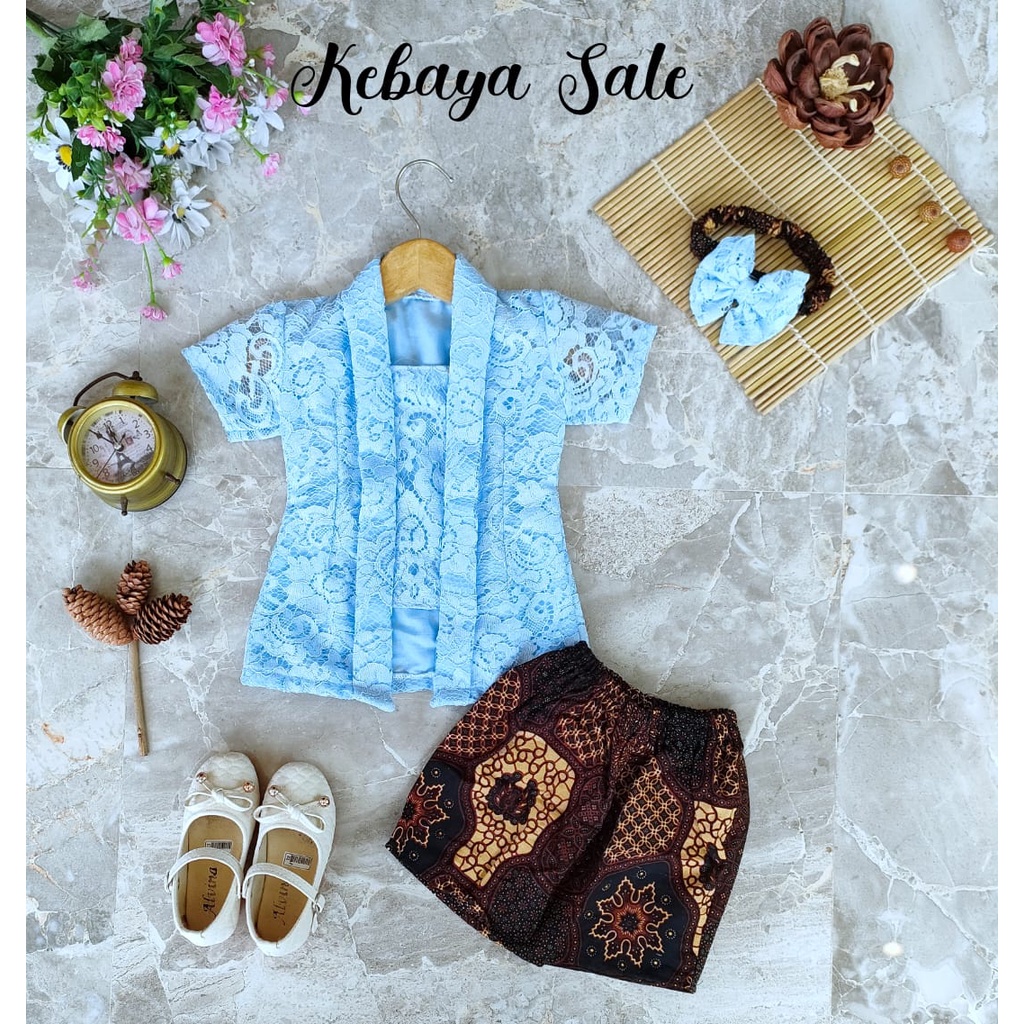 KEBAYA KUTUBARU SALE ANAK WARNA BIRU FROZEN 8-10 TAHUN/ KEBAYA NEWBORN / BAJU KEBAYA / BAJU PHOTOSHO