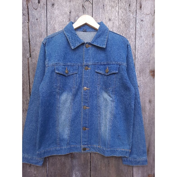 jaket jeans trucker denim second size L