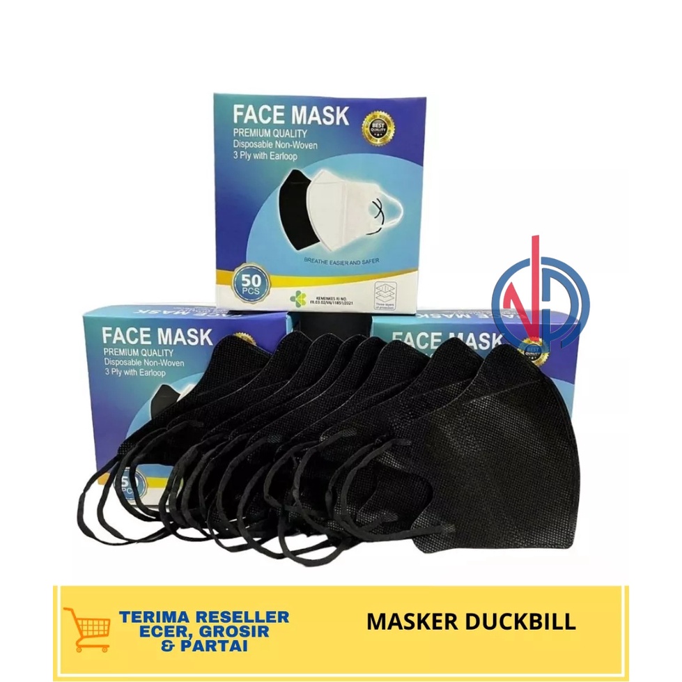 MASKER DUCKBILL 3PLY 50PCS WARNA WARNI VD