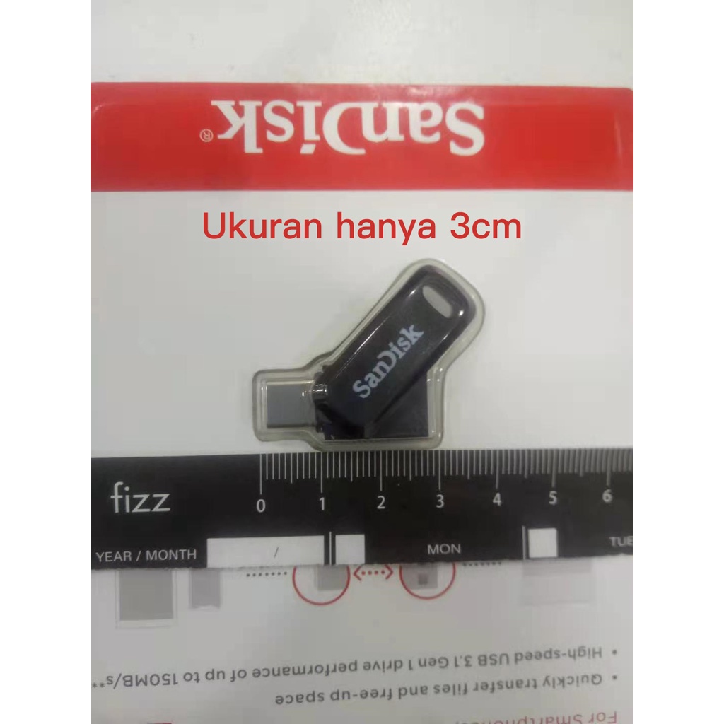 Sandisk Flashdisk OTG Type C hp 32GB 64GB 128GB SanDisk Dual Drive USB 3.1 Memory Stick