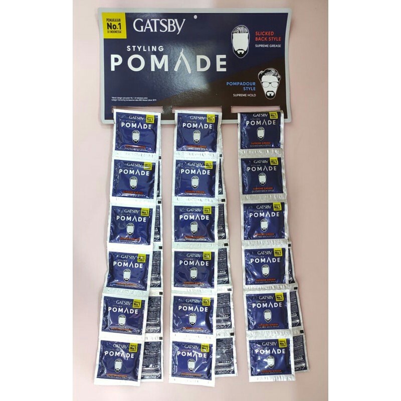 GATSBY Styling Pomade Sachet 1 Pcs - Minyak Rambut