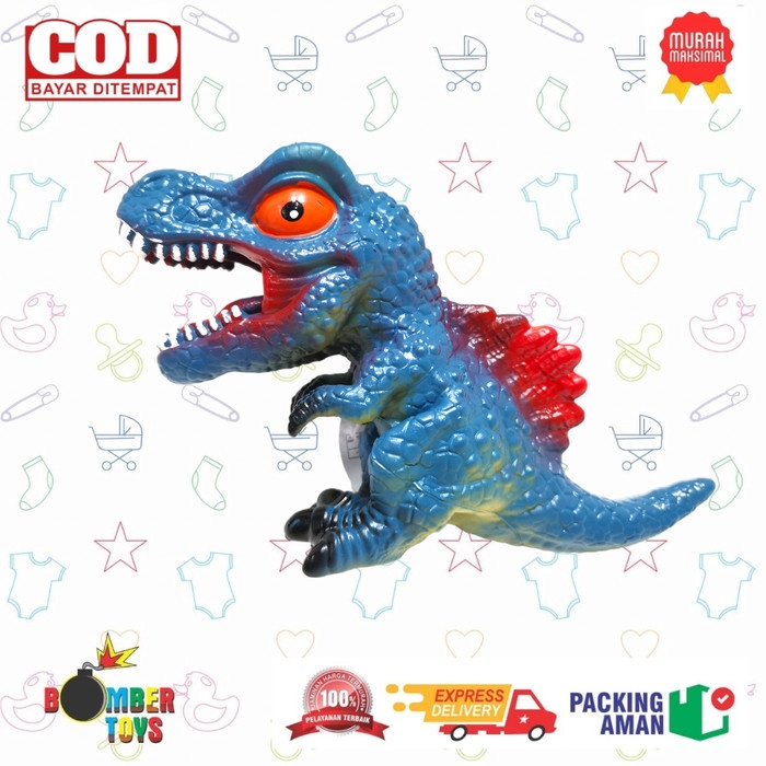 MAINAN ANAK DINO DINOSAURUS KARET BUNYI BAHAN TERBAIK IMPORT KOLEKSI