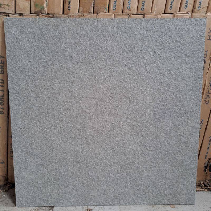 granit lantai kasar motif batu alam andesit bakar / granit garasi / granit teras / granit carport 60x60 GIGALITO GREY