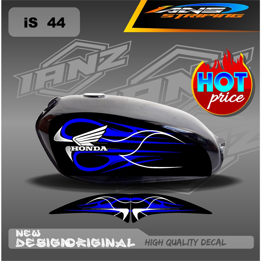 DECAL STRIPING TANGKI CB100 LIST KONSEP CUSTOM HOLOGRAM/NON HOLOGRAM IS44