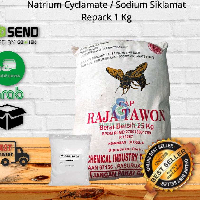 

♝ Sodium Siklamat / Natrium Siklamat / Pemanis Buatan Cap Raja Tawon 1KG ✷