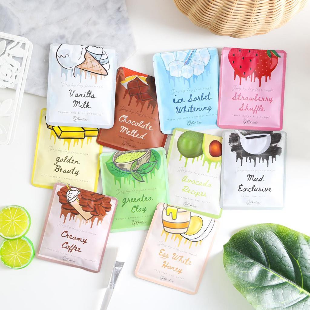 [EMKA] MASKER LEA GLORIA Masker Wajah Bubuk 20 Gram Lea Gloria - Organik & Non Organik