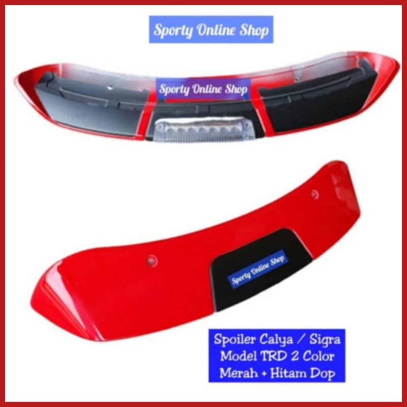 Spoiler Sayap Mobil Calya Sigra Model TRD 2 Warna With Lamp