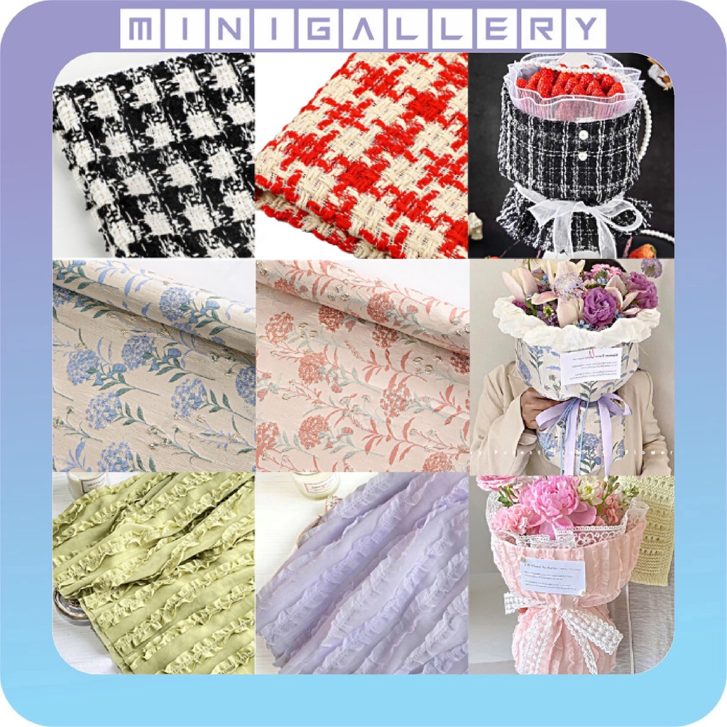 

Kertas Bunga Kain Tweed Cloth Flower Wrapping Fabric Wrapped Bouquets /Kain Pembungkus Wrap Bunga KB6268