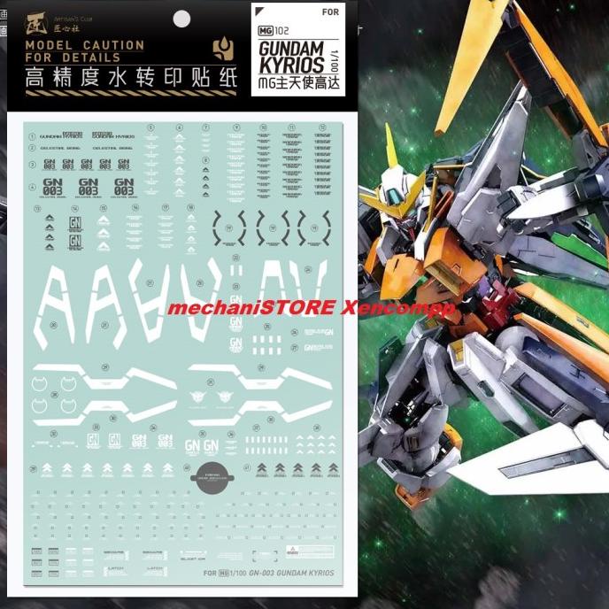 Water Decal Mg Kyrios Gundam Mg012 By Artisan Club