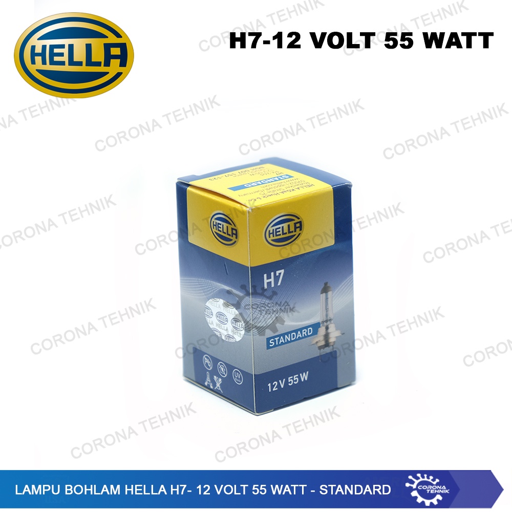 H7 - 12 Volt 55 Watt - Standard Lampu Bohlam Hella