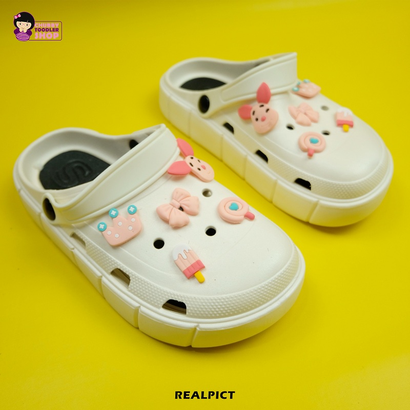 SH2252 GLORYKIDZ Sendal bapao BKK Sendal Crocs Toyss Sendal Slop Import Karet Empuk Premium Size 38-41