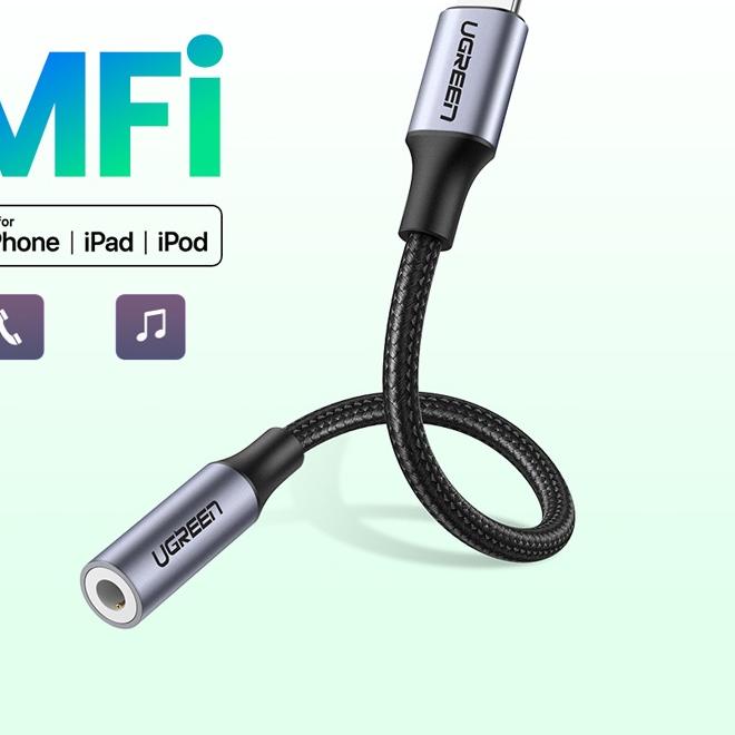 Terbaru | KSH|Ugreen Kabel Lightning Ke Jack AUX 3.5mm Untuk iPhone 14 13 pro Max 13 / 12 / 11 / XS 