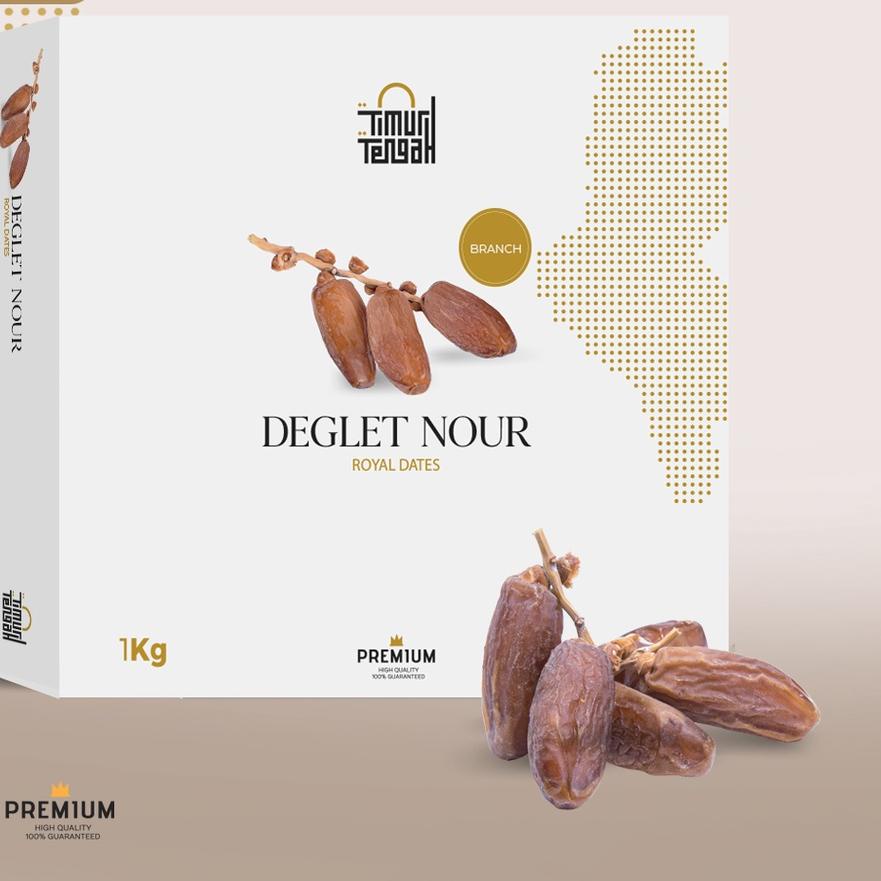 

◌ Timur Tengah Kurma Tunisia Tangkai 1kg Deglet Noor Premium Original High Quality ✹