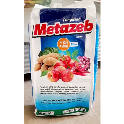 Fungisida METAZEB 80WP (Mankozeb Blue/Biru) - 1 Kg (100% Original)