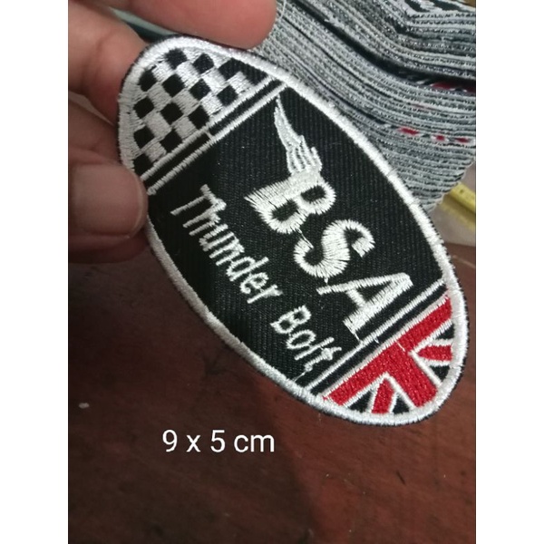patch bordir bsa thunder bolt aksesoris tempelan baju