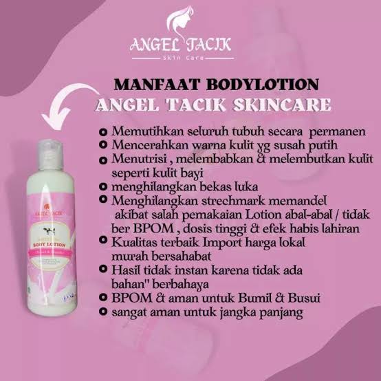 ANGEL TACIK HANDBODY LOTION  WHITENING 250ml Lotion Pemutih Angel Tacik