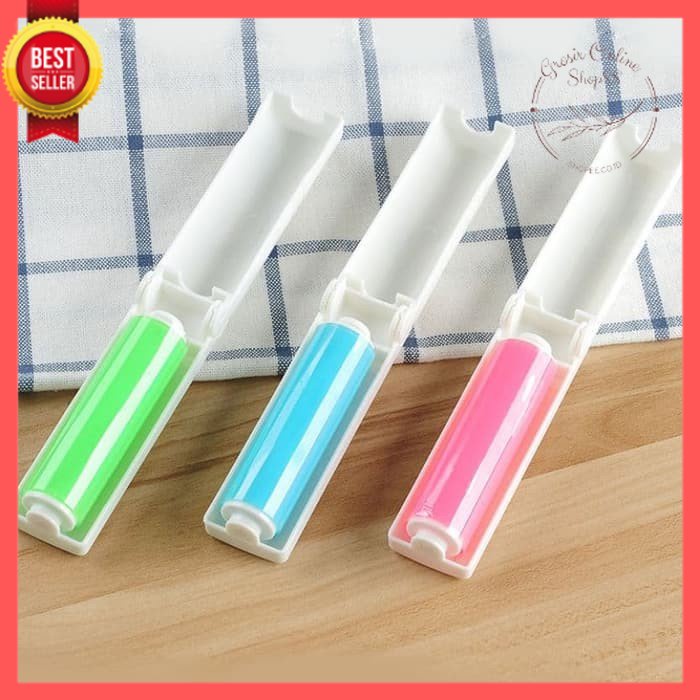 GOS -A402- Roll Mini Pembersih Bulu - Sticky Lint Roller Lipat - Washable Foldable Sticky Lint Brush