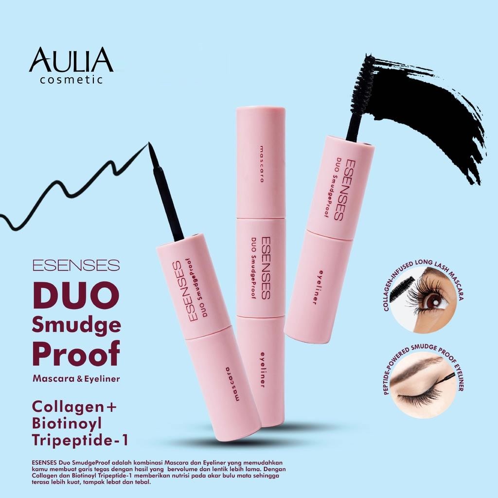 ★ BB ★  ESENSES Duo Smudge Proof Mascara Dan Eyeliner [ With Collagen +Biotinoyl Trpeptide -1 ]