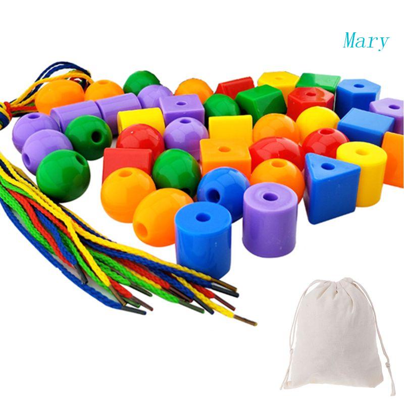 Mary Rainbow Stringing Bead Montessori Toys Mainan Aktivitas Interaktif Untuk Kiddie2 /3 /4