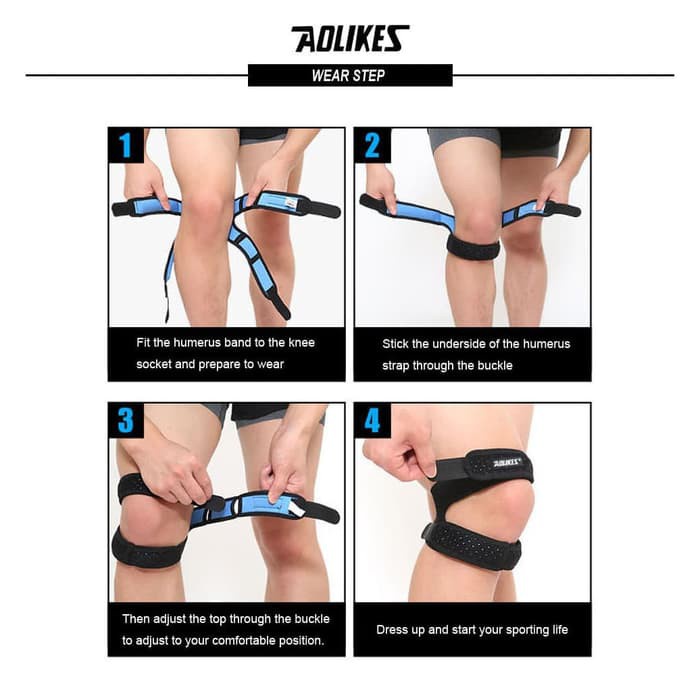 (COD) AOLIKES 7928 Knee Support Pad Pelindung Lutut Deker SILICONE