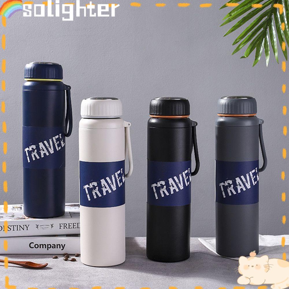 Solighter 800ml Thermal Mug Insulated Stainless Steel Olahraga Kebugaran Perjalanan Cangkir