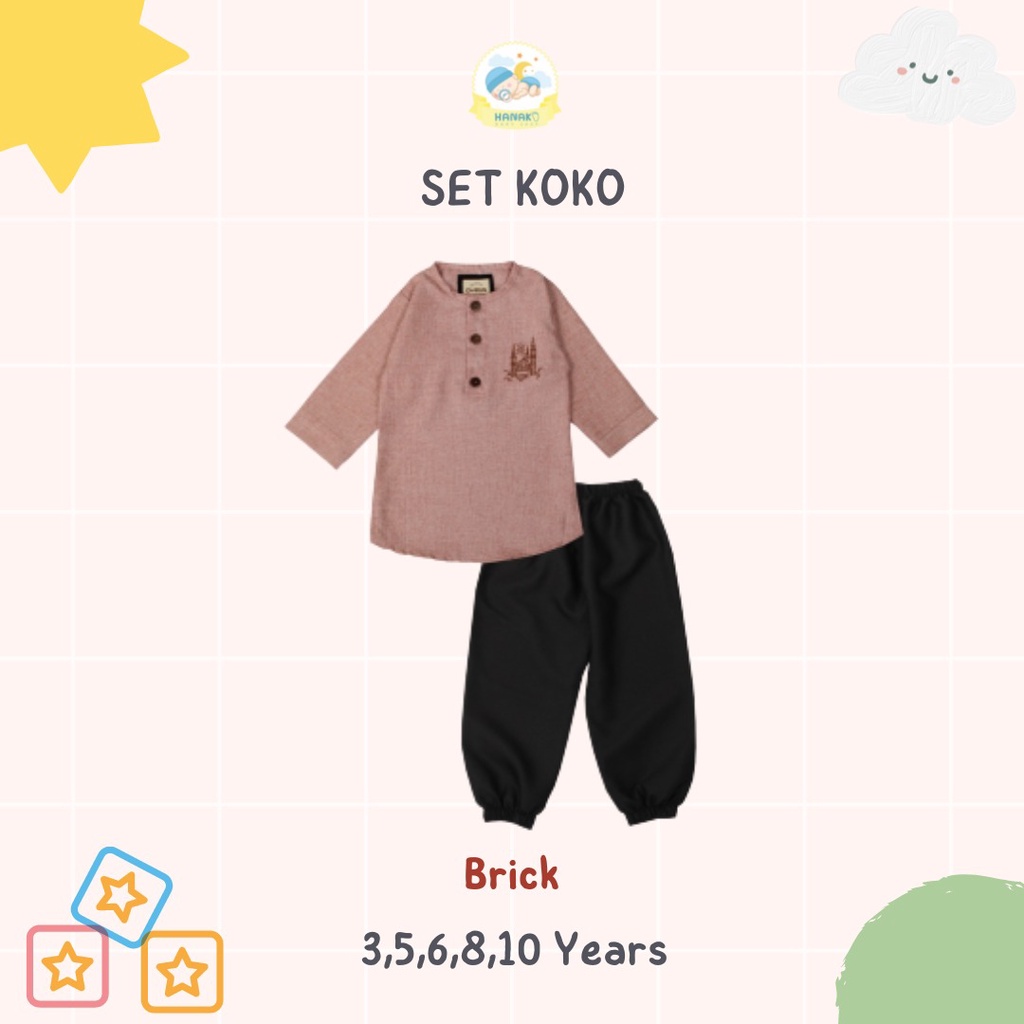 HNK Setelan Koko Muslim Panjang Koko Anak Laki Laki (1-10/11 tahun) | SET KOKO