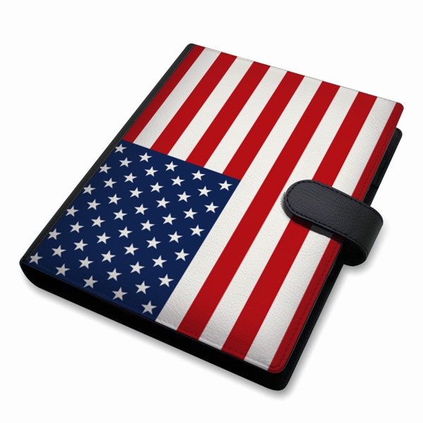 

GRANDSALE Binder Bendera Amerika USA Flag Notebook A5 dan Loose Leaf 100 Lembar Gambar 1 Sisi