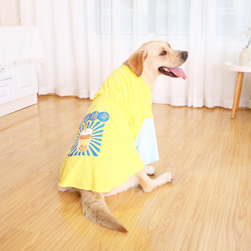 Kaos Anjing Besar Dicetak multicolor Musim Panas pet top 2XL-9XL
