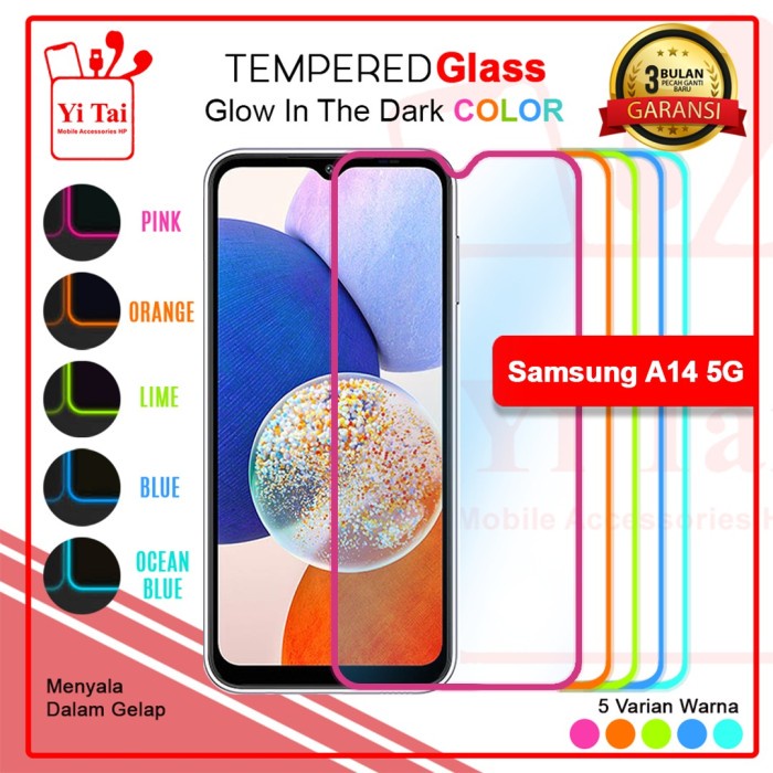 YI TAI - Glow In The Dark Tempered Glass Samsung A14 5G