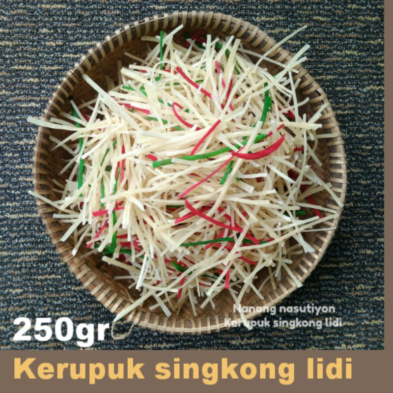 

Kerupuk singkong lidi mentah mekar renyah siap goreng 250gram
