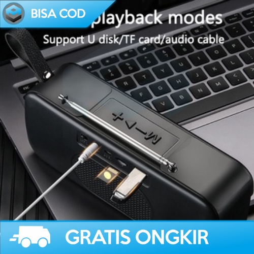 SPEAKER BLUETOOTH DENGAN FM RADIO MINI SPEAKER SUARA NGEBASS 1200MAH