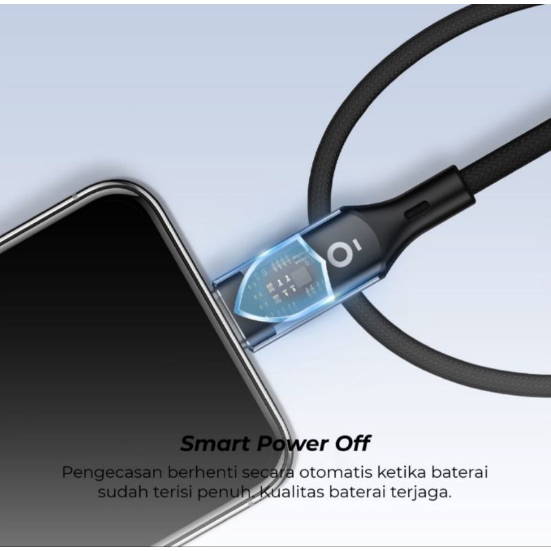 KABEL DATA TYPE C TO TYPE C FAST CHARGING AUTOMATIC OFF OLIKE D103CC